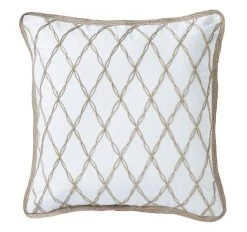 Mykonos Lattice 50x50cm Filled Cushion White