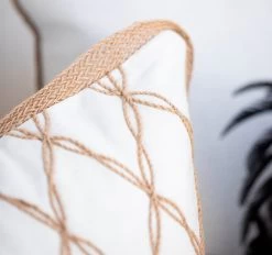 Mykonos Lattice 50x50cm Filled Cushion White -Home Furnishings pl ss21lifestyle5412