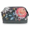 Pip Studio Flower Festival Large Cosmetic Purse Dark Blue -Home Furnishings ps flowerfestivaldarkbluelargecosmeticpurse