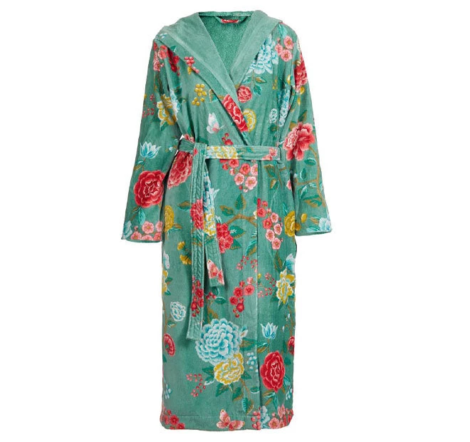Pip Studio Good Evening Cotton Velour Bathrobe Range Green 3 Pip Studio Good Evening Cotton Velour Bathrobe Range Green