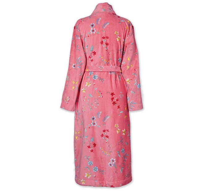 Pip Studio Les Fleur Cotton Velour Bathrobe Range Pink 5 Pip Studio Les Fleur Cotton Velour Bathrobe Range Pink - Image 3