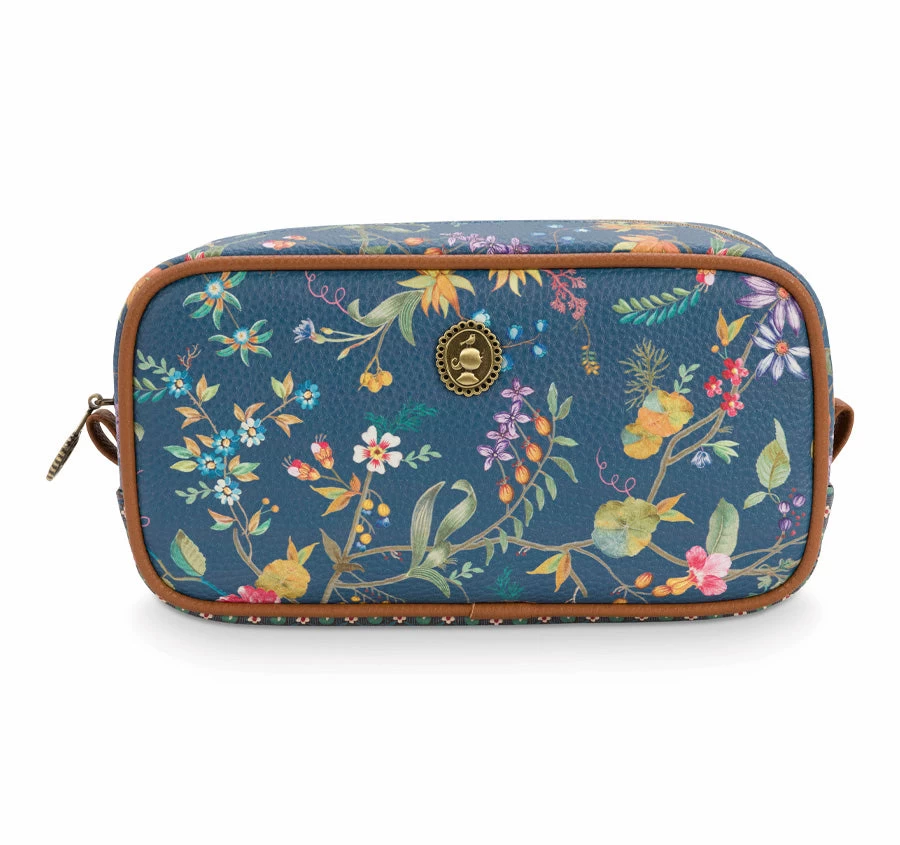 Pip Studio Petites Fleurs Small Square Cosmetic Bag Blue 3 Pip Studio Petites Fleurs Small Square Cosmetic Bag Blue