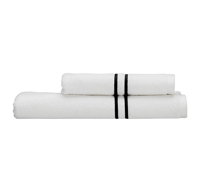 Vida Cord Stitch 650GSM Cotton Bath Towel Range White And Black 3 Vida Cord Stitch 650GSM Cotton Bath Towel Range White And Black