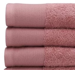 Vida Organic 630GSM Cotton Bath Towel Range Pink -Home Furnishings sh vidaorganicbtpink2 b42dca5a 5500 4ae5 b4a0 668120226152