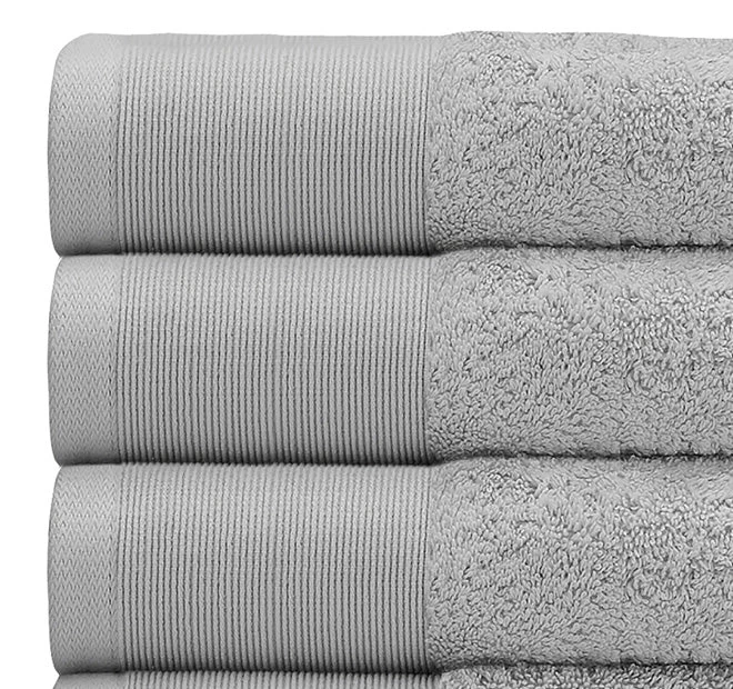 Vida Organic 630GSM Cotton Bath Towel Range Silver 6 Vida Organic 630GSM Cotton Bath Towel Range Silver - Image 4