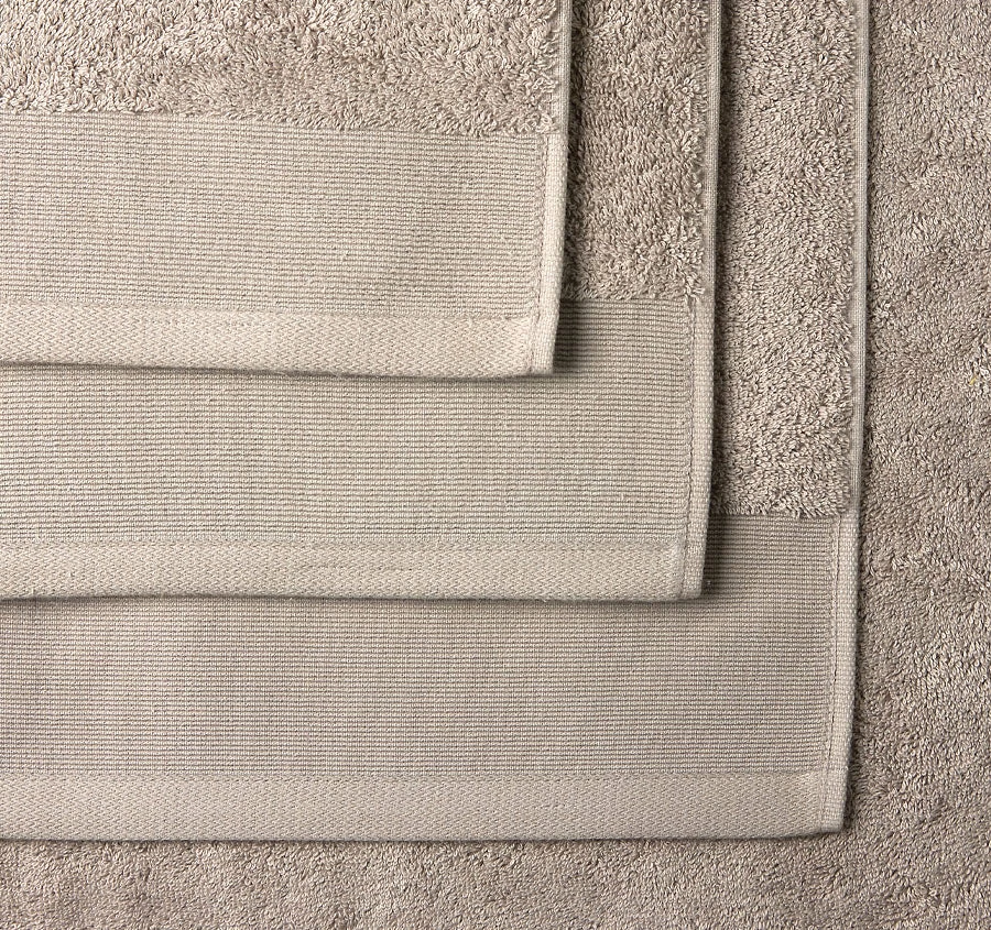 Vida Organic 630GSM Cotton Bath Towel Range Stone 3 Vida Organic 630GSM Cotton Bath Towel Range Stone