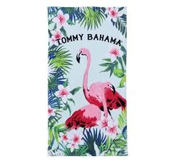 Tommy Bahama Flamingo Fronds 91x172cm Beach Towel Blue