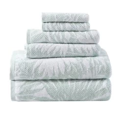 Tommy Bahama Lago Palm 6 Piece Towel Set Coconut And Whirlpool