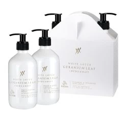 Alchemy Body Wash And Body Lotion Gift Set White Lotus With Geranium Leaf And Bergamot
