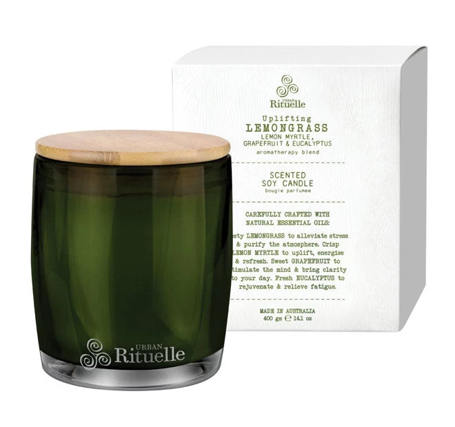 Flourish Organics 400g Scented Soy Candle Lemongrass 2 Flourish Organics 400g Scented Soy Candle Lemongrass