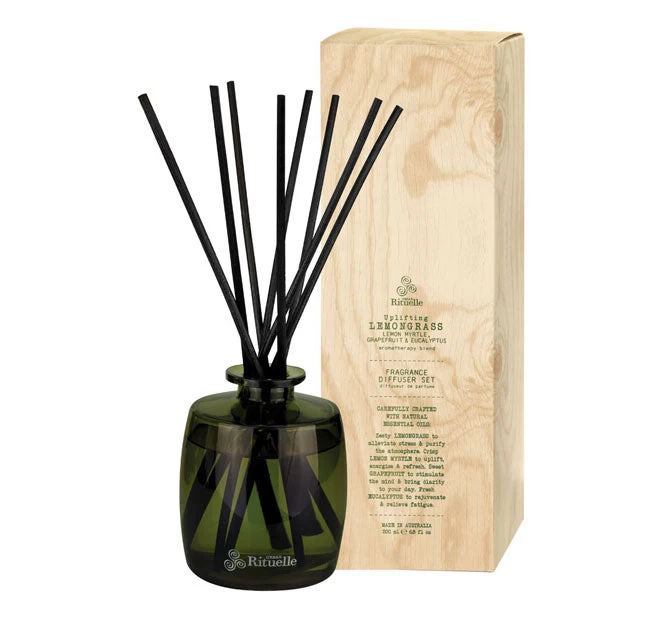 Flourish Organics 220ml Diffuser Set Lemongrass 3 Flourish Organics 220ml Diffuser Set Lemongrass