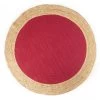 Maha Round Jute Handloom Floor Rug Range Red -Home Furnishings vdh maha150floorrugred