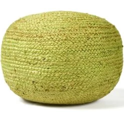 McCann 50x50x30cm Jute Pouf Green