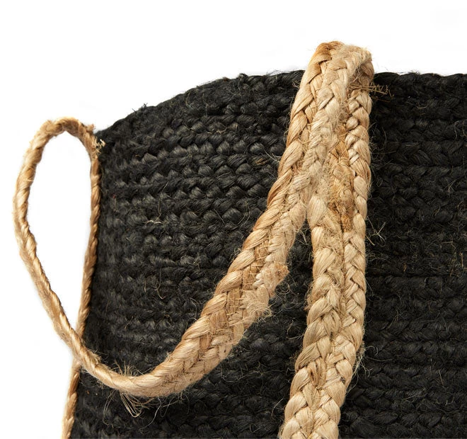 Tava Jute Basket With Handle Range Black 4 Tava Jute Basket With Handle Range Black - Image 2