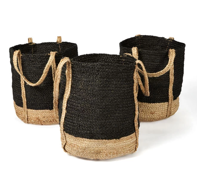 Tava Jute Basket With Handle Range Black 7 Tava Jute Basket With Handle Range Black - Image 5
