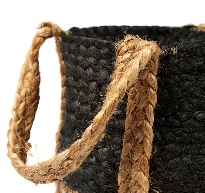 Tava Jute Basket With Handle Range Black 9 Tava Jute Basket With Handle Range Black - Image 7